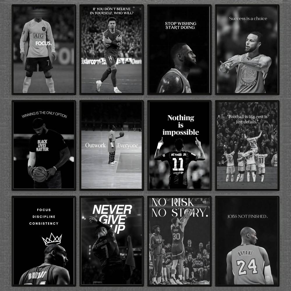 Badminton Zone - Póster de cita inspiradora de atleta,