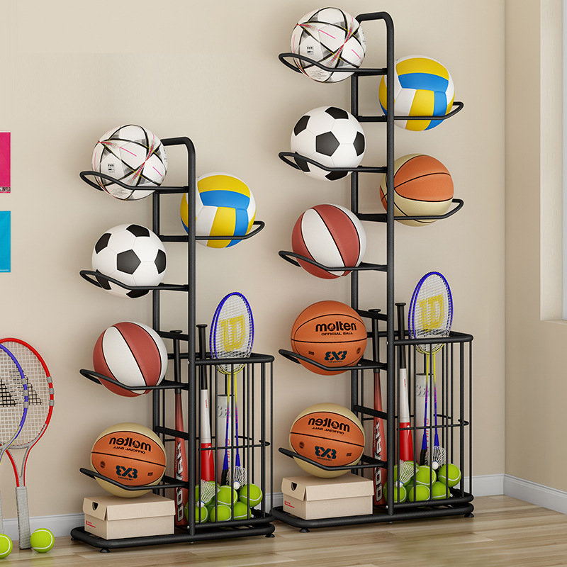Badminton Zone - Estante de almacenamiento de pelotas deportivas,