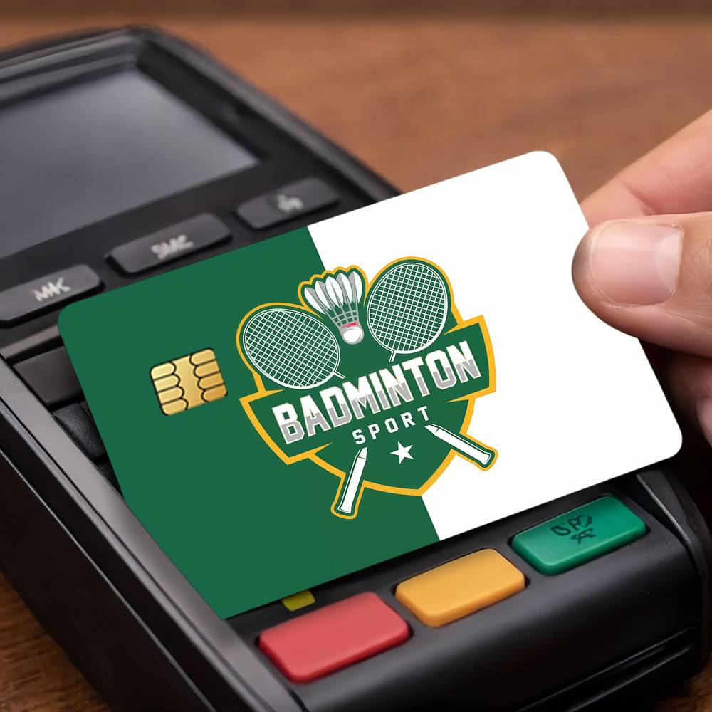 Pegatina protectora para tarje - Badminton Logo reseña y precio