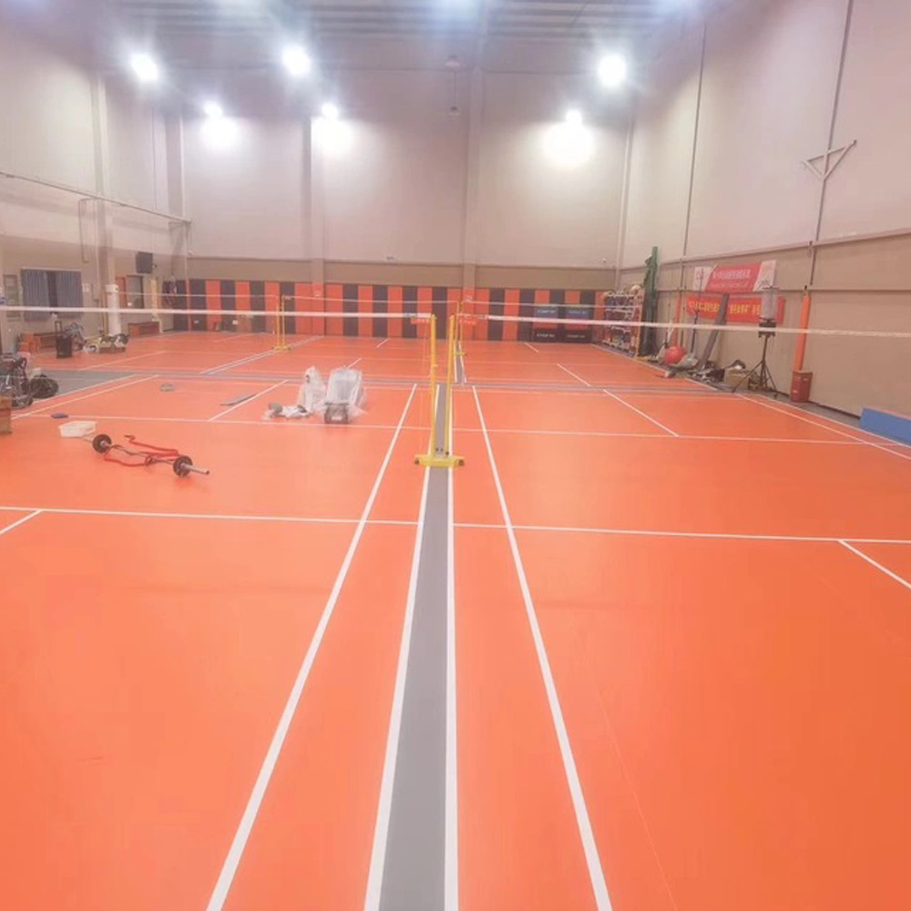 Estera de bádminton de PVC est - Badminton Logo reseña y precio