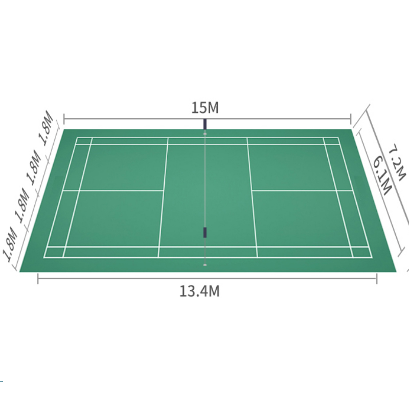 Estera de bádminton de PVC est - Badminton Logo reseña y precio
