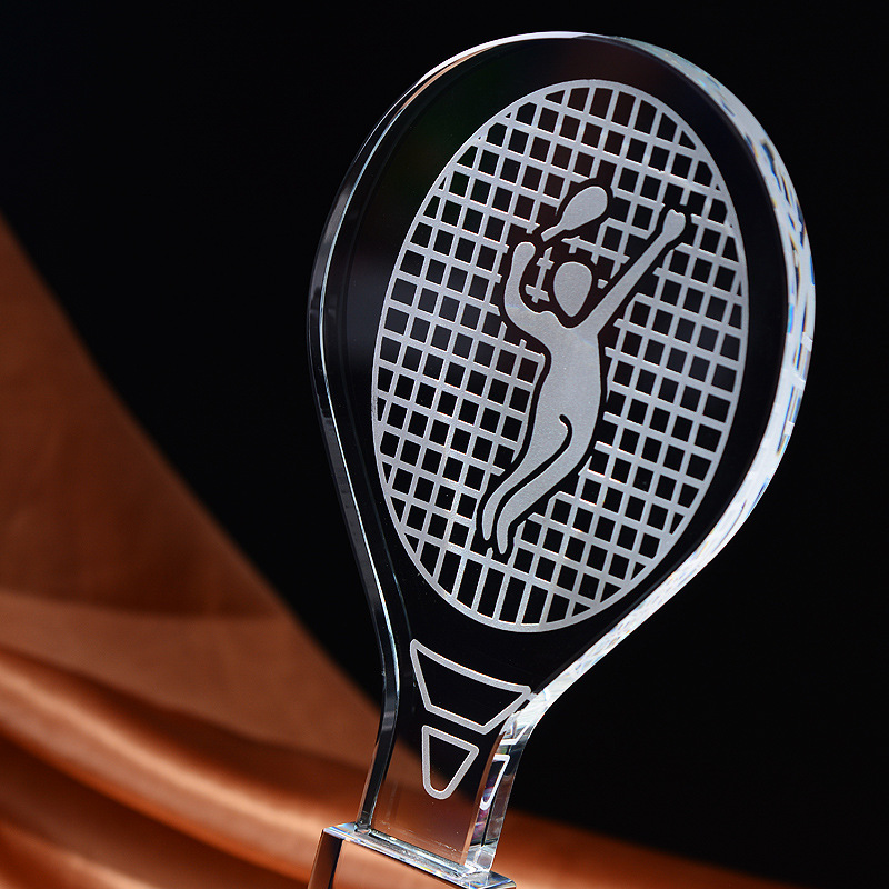 Trofeo de cristal personalizad - Badminton Logo reseña y precio