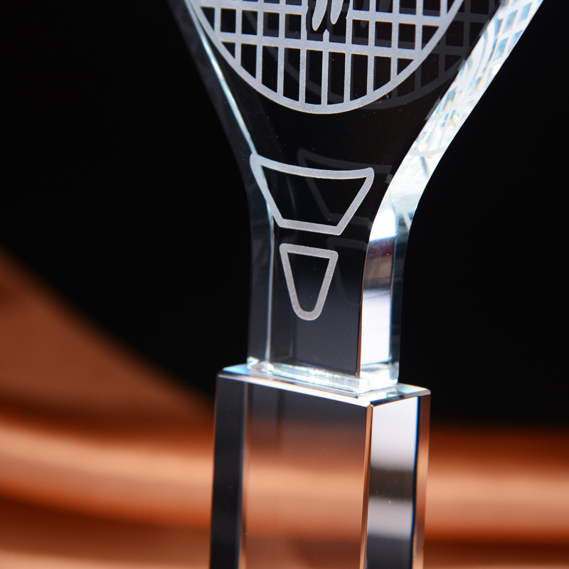 Trofeo de cristal personalizad - Badminton Logo reseña y precio