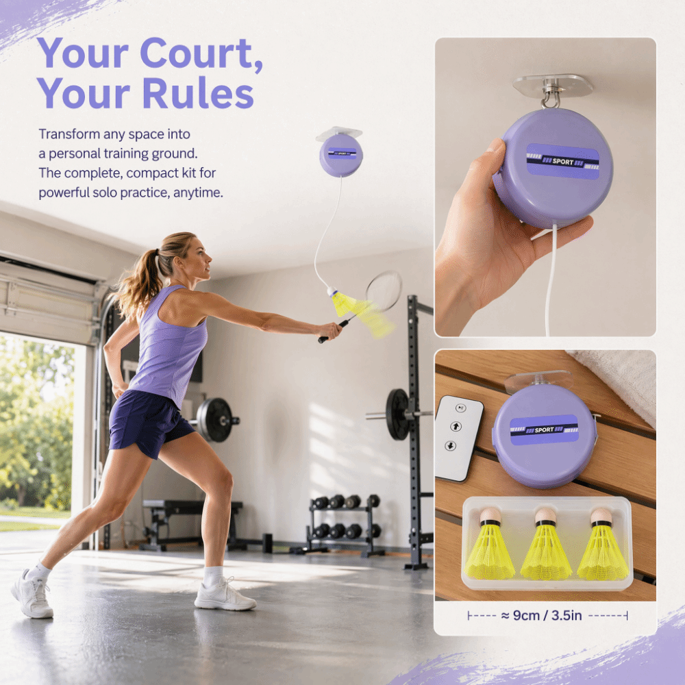 8 unidades de entrenador de bá - Badminton Rebound Trainer reseña y precio
